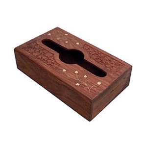 Caja de pañuelos de madera hecha a mano, servilletero elegante con diseño único para un almacenamiento conveniente - Product Image 2
