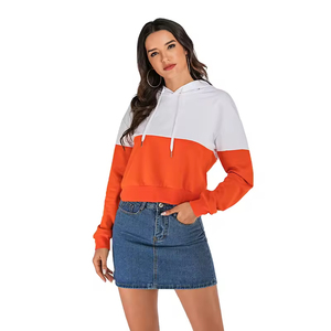 Vêtements d'extérieur pour femmes, crop top à capuche de haute qualité, anti-rides, prix raisonnable, crop top à capuche tendance et léger - Product Image 2