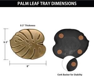 La última bandeja decorativa de metal dorado Mate, detalles recubiertos de polvo de aluminio dorado para un elegante entretenimiento multiuso con almohadillas deslizantes - Product Image 5