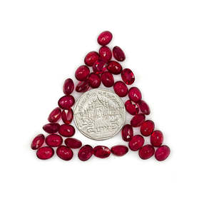 Rubis naturels de Bangkok, ovales calibrés 5x7mm 6x8mm, qualité supérieure, pierre précieuse en cristal rouge rose, taille ovale, traitement thermique, personnalisable - Product Image 2