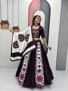 Lehenga choli ฝ้ายบริสุทธิ์พิเศษพิเศษ6เมตรผ้าคอตตอน - Product Image 3