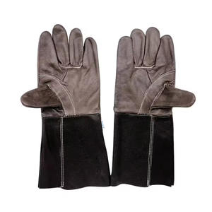 Guantes de soldadura Stick con papel de aluminio Guantes de trabajo de cuero Guante de soldador Trabajo de metal resistente - Product Image 1