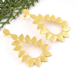 Boho Style Wooden Metal Earrings Large Round Geometric Dangle Trendy Design Comfortable Lightweight - Product Image 5