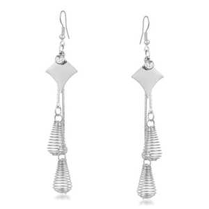 Urthn Pendientes colgantes chapados en oro de 18 quilates y oro rosa con diamantes Pendientes colgantes para bodas y fiestas-1310624 - Product Image 1