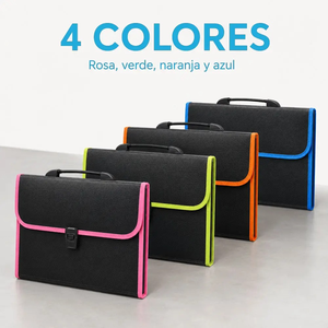 Cartella Portadocumenti Espandibile A4 in PP con Maniglia e Chiusura a Patta, Organizzatore per Ufficio - Product Image 1