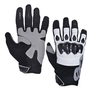 Gants de course à doigts entiers, noir et gris, revêtement PU, antidérapants, fermeture auto-agrippante, unisexe, pour la conduite en extérieur - Product Image 5