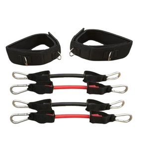 Bande résistante aux cuisses noire et rouge de qualité supérieure pour la Gym en Latex et en matériau SS fabricant indien - Product Image 1