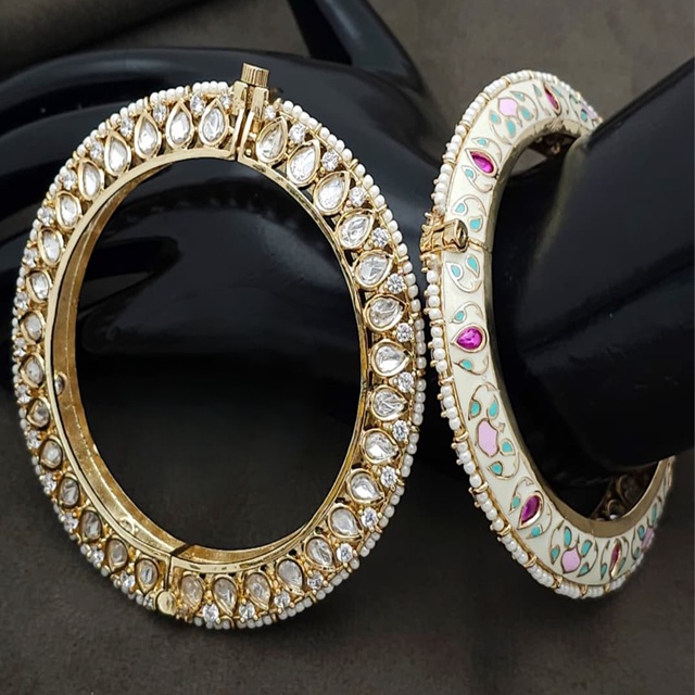 Silver Meenakari Bangles Handcrafted Vintage Design