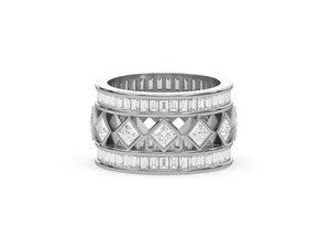 Original Moissanite Diamond Eternity Wedding Band for Men 925 Silver Fine Jewelry Men's Engagement <b>Ring</b> with Her gift - Product Image 2