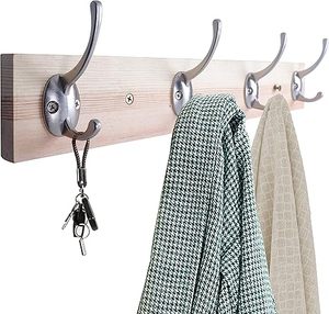 Silver Coat <b>Hooks</b> <b>Wall</b> Mounted With Screws Retro Double <b>Hooks</b> Utility Black <b>Hooks</b> for Coat Scarf Bag Towel <b>Key</b> Cap Hat - Product Image 1