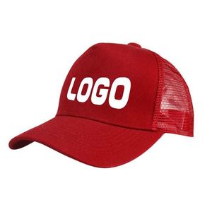 OEM de alta calidad logotipo personalizado corona alta Hip Hop Unisex Snapback Net Caps ala curva 5 paneles algodón lona camionero sombreros para hombres - Product Image 1