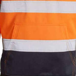 Pull à capuche de construction en polyester 100% avec logo personnalisé Vêtements de travail haute visibilité avec impression réfléchissante Taille XS - Product Image 3