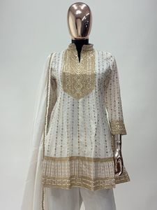 Tendance Vêtements ethniques à la mode Top qualité Chinon Salwar costume broderie travail femme fabricant de mode à vendre - Product Image 4