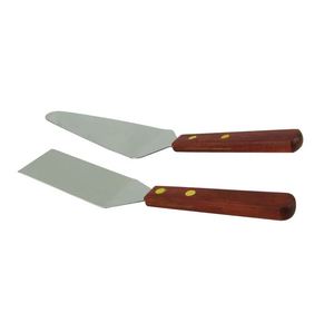 Spatule à gâteau en aluminium serveur poignée en bois outils de cuisson gâteau pâtisserie outils de coupe pour la maison cuisine mariage anniversaire et fête - Product Image 1