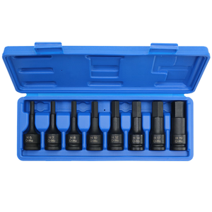 Juego de 8 Puntas de Impacto Hexagonales Largas de 1/2\", 60 mm, CR-V, HRC 50-56, con Garantía OEM de 3 Años - Product Image 2