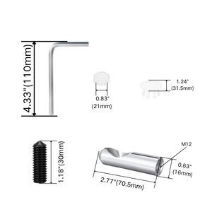Kit de fixation latérale pour toilettes suspendues, pour 39427000, matériel de montage de remplacement avec manchons, vis et clé Allen - Product Image 5