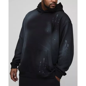 Sweat à capuche oversize personnalisé pour impression puff, graphique, poids lourd, épaules tombantes, streetwear, sweat à capuche uni pour l'hiver - Product Image 5