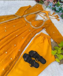 Robe de mariée en coton brodé de sequins satinés FENDY DESIGNER, avec dupatta, séchage rapide, prix de gros - Product Image 3