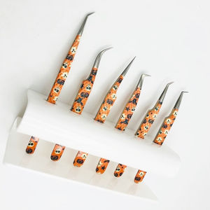 ชุดแหนบต่อขนตาสแตนเลสแบบมืออาชีพเคลือบด้วยกระดาษปลายเรียบ - Product Image 2