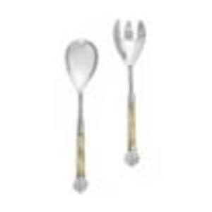 Serveur de salade d'argenterie d'acier inoxydable le plus demandé avec les poignées acryliques de concepteur pour les cuisines et la salle à manger à la maison - Product Image 4