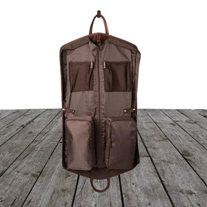 Porte-costume en cuir sac de voyage personnalisé suspendu vêtement pliable hommes cadeaux faits à la main LSC-0016 - Product Image 3