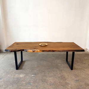 <b>Live</b> <b>Edge</b> Solid Acacia Wood Dining <b>Table</b> - Product Image 1