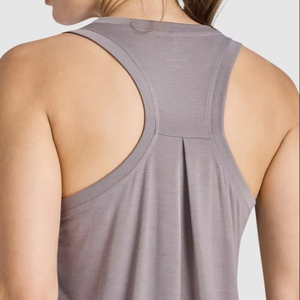 Camiseta sin mangas de algodón personalizada para mujer al por mayor, ropa de yoga para gimnasio de moda de verano, estilo corto transpirable con impresión de logotipo - Product Image 2