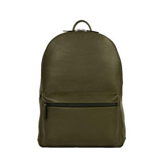 2021 Unisex Custom Logo Panelled Casual Large Outdoor Genuine Leather <b>Laptop</b> <b>Backpack</b> RFID Zipper Vintage Style 20-39 Litre - Product Image 1