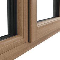 Huasin Wholesale USA Qatar Standard 2025 Fabricant de fenêtres et portes en bois recouvert d'aluminium à ouverture intérieure personnalisées