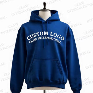 100% algodón personalizado bordado hombres peso pesado Sudadera con capucha invierno térmico pulóver con estilo de ropa de calle polar patrón de impresión 3D - Product Image 1