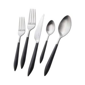 Juego de cubiertos de acero inoxidable chapado en oro de lujo, juego de cubiertos con mango de resina negra, vajilla para el hogar, cocina, Hotel, comedor, uso - Product Image 6