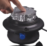 2025 plus récent 12/24V noir haut IP65 Super lumineux LED pompe à vide Base balise lumière véhicule spécial/camion/tout-terrain/fourgonnettes accessoires