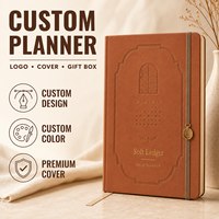 Carnet de planification quotidienne LABON personnalisé, couverture rigide gaufrée, avec élastique et marque-page décoratif, idéal pour la planification et les coffrets cadeaux