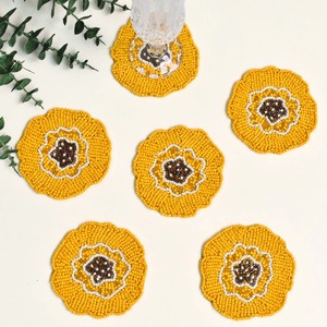 Arbre Design perlé sous-verre à la main décoratif boisson tapis pour cuisine Table à manger thé café porte-gobelet en vrac fournisseur en gros - Product Image 3