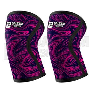 Nouveauté Genouillère de compression personnalisée 7mm Manchons de sécurité fitness pour haltérophilie Genou d'impression par sublimation - Product Image 1