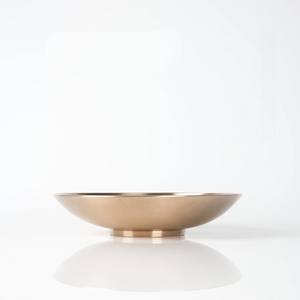 Ensemble de 3 bols de service ronds en laiton avec finition en or brossé, de luxe, fabriqués à la main, de conception personnalisée, utilisés pour le service et la décoration - Product Image 4