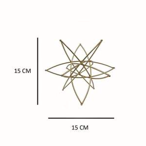 Sculpture en métal doré en forme d'étoile, pièce d'art antique faite à la main pour la décoration de la maison - Product Image 4