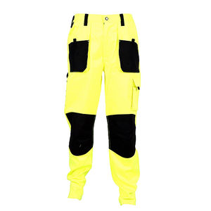Pantalon de sécurité routière haute visibilité multi-poches, vêtements de chantier réfléchissants, pantalon de sécurité personnalisable en polyester - Product Image 1