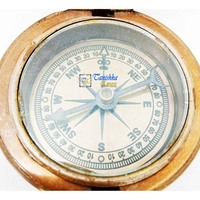 Boussole de voyage légère Tanishka Exports en laiton marin brun électroplaqué, diamètre 5 cm, avec pointeur, design élégant pour la randonnée