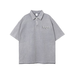 Camisas Formales Unisex de Manga Corta, 100% Algodón, Color Sólido, con Botones, Logotipo Personalizado Bordado, Secado Rápido, Ropa Urbana al por Mayor - Product Image 2