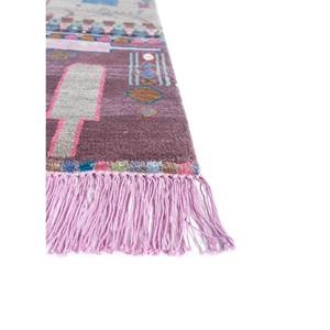 Tapis rectangulaires Manchaha abstraits noués à la main en laine et soie de bambou 9x12 pour salon ou couloir Les-8296 Gris & Noir - Product Image 4
