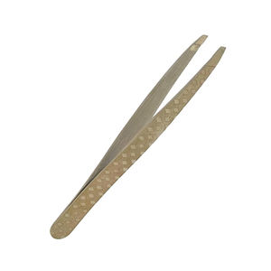 Pinces à épiler pour sourcils avec pointe inclinée, en acier métallique recouvert de papier personnalisé, pour l'épilation des sourcils - Product Image 3