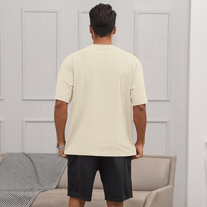 Camiseta pesada de gran tamaño de algodón 100% de alta calidad, camiseta pesada con estampado personalizado, camiseta lisa en blanco para hombre a bajo precio - Product Image 5