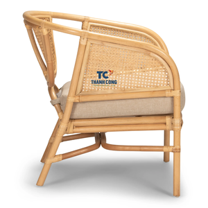 เก้าอี้โซฟาหวายแบบทนทานพร้อมเบาะรองนั่งเฟอร์นิเจอร์รับประทานอาหาร - Product Image 2