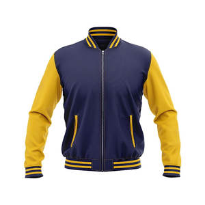 Veste universitaire sur mesure, taille plus, logo brodé, unisexe, style baseball, matière laine/polyester, OEM disponible - Product Image 2