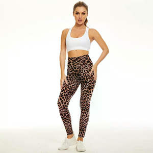 Taille moyenne décontracté élégant Leggings femmes Yoga Gym entraînement collants extensible Squat preuve ventre contrôle course Fitness porter 100% - Product Image 1