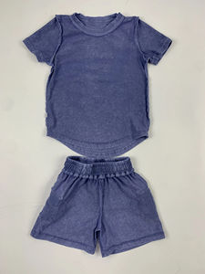 Nouveauté été : Ensemble short et t-shirt à manches courtes pour homme, couleur unie, délavé à l'acide, avec poches cargo, 2 pièces, respirant, vêtements de marque pour homme - Product Image 5