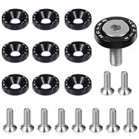 Kit de 10 rondelles de pare-chocs en aluminium colorées, boulons de décoration pour compartiment moteur, attaches M6 JDM