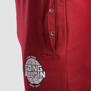 Pantalon de randonnée 100% Coton Rouge Absolu, Coupe Droite Légère, Tissu en Laine Coloré, Taille XL, Logo Personnalisable, Tendance - Product Image 6