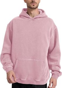 Sweat à capuche oversize pour homme en molleton délavé style rétro, conçu pour une expression streetwear décontractée et un confort quotidien, style zen - Product Image 2